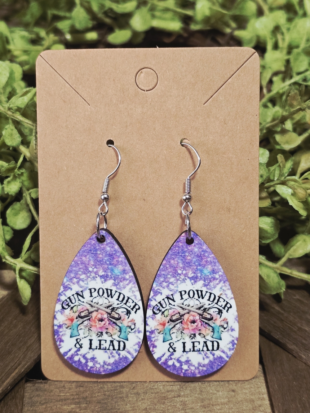 Purple Tear Drop Earrings